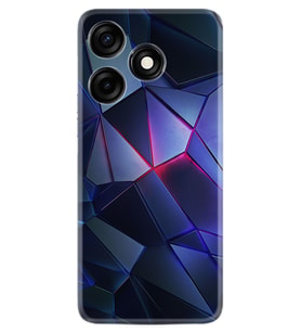 Spark 10C Kılıf Resimli Desenli Silikon Platinium Series Üçgenler 2 1872