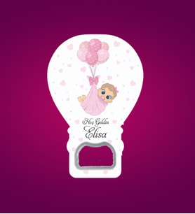 Hoş geldin Kız Bebek Balon Magnet