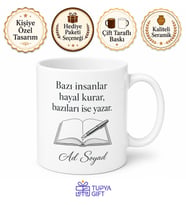 Yazar Kitap Çıkarma Yayınevi İlk İmza Günü Hediye Kupa Bardak