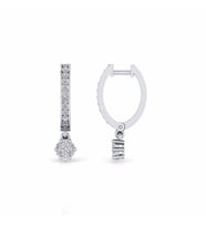 0,36 Karat Pırlantalı Küpe (Altın-Beyaz)