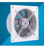Kdaxıs-200 Kare Gövdeli Sac Kanatlı Duvar Tipi Aksiyel Fan