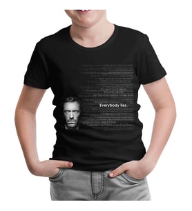 House - Everybody Lies Siyah Çocuk Tshirt