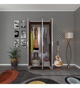 Kenzlife gardırop 3 kapaklı kapılı menekşe 168*80*42 cvz ayaklı gardolap dolap (Karışık)