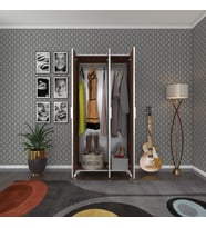 Kenzlife gardırop 3 kapaklı kapılı menekşe 168*80*42 cvz ayaklı gardolap dolap (Karışık)