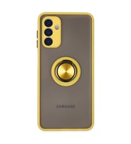 Samsung Galaxy A04s Kılıf Montreal Yüzüklü Silikon Kapak - Sarı
