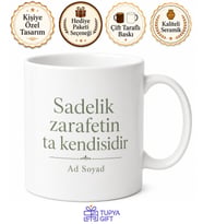Tek Renk Sade Tasarım Özel Baskılı Porselen Kupa Bardak Hediye