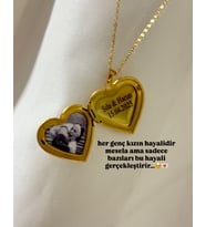 Kalpli Kapaklı Resimli Hiç Çıkarma Kolyesi - En Tatlı Hediye