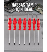 Düz Ve Yıldız Başlıklı 7li Tornavida Seti Ergonomik Tutma