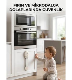 Northcity Çok Amaçlı Bebek Güvenlik Dolap Kilidi – Delmesiz Yapışkan Montajlı Çocuk Emniyet Kilit Sistemi