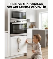 Northcity Çok Amaçlı Bebek Güvenlik Dolap Kilidi – Delmesiz Yapışkan Montajlı Çocuk Emniyet Kilit Sistemi