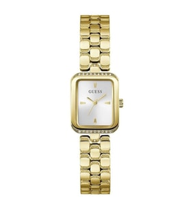 GUESS GUGW0865L2 ALTIN KAPLAMA DİKDÖRTGEN TAŞLI KADIN KOL SAATİ