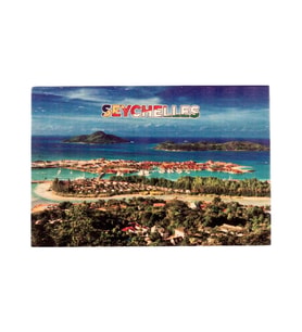 Seyşeller Temalı Ahşap Kartpostal Magnet (Karışık)