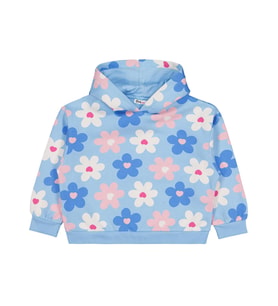Civil Girls Renkli Çiçek Baskılı 6-9 Yaş Sweatshirt - Mavi