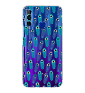 PrintiFy Honor 20 Lite ile Uyumlu Nazar Boncuğu 4 Baskılı Kamera Korumalı Şeffaf Silikon Kılıf