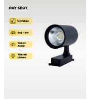 30W Siyah Ray Spot 4000K (Gün Işığı) (Günışığı)