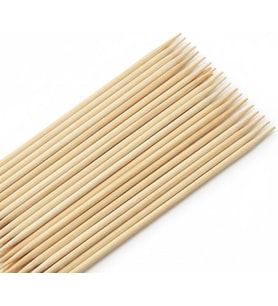 100 Adet Ahşap Şiş 30 cm – İnce Bambu Çöp Şiş Mangal, Izgara ve Sunum Şişi