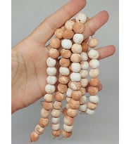 Kahverengi Pigmentli Mat Seramik Boncuk Dizi 10-12mm/24cm (54188)