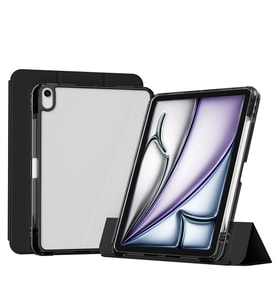 Apple iPad Air 11 2024 Uyumlu Kılıf Magnetik Ayrılabilen Airbagli Zore Sliding Tablet Kılıfı (Siyah)