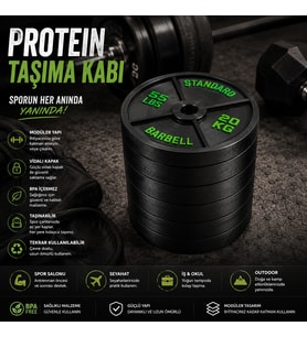 Modüler Protein Tozu Taşıma Kabı – Vidalı Porsiyonluk Whey Protein Kutusu –