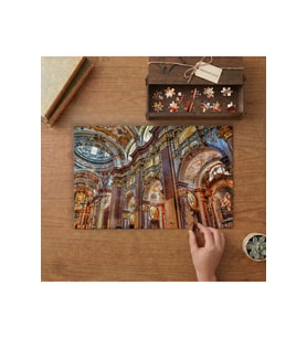 Kilise Mimari Iç Mekan Tasarımı 240 parça Ahşap Puzzle Ahşap Kutuda MP07006