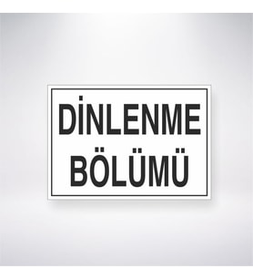 Dinlenme Bölümü 21x28 Arkası Yapışkanlı Levha