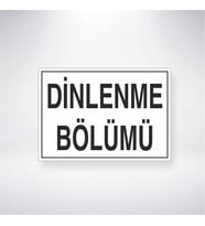 Dinlenme Bölümü 21x28 Arkası Yapışkanlı Levha