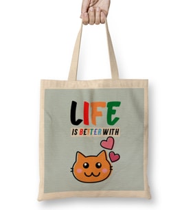 Cat Lover Gifts Funny Cat Lover Gifts For Women Men Kids Bez Çanta Uzun Saplı