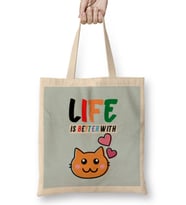 Cat Lover Gifts Funny Cat Lover Gifts For Women Men Kids Bez Çanta Uzun Saplı
