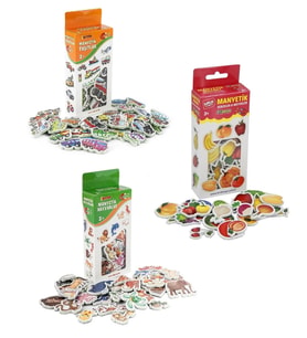 Manyetik Taşıtlar ve Manyetik Hayvanlar ve Manyetik Meyve Sebze Eğitici Magnet Set