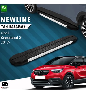 S-Dizayn Opel Crossland X NewLine Aluminyum Yan Basamak 173 Cm 2017 Üzeri A+ Kalite