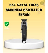 Profesyonel Tıraş Makinesi Lcd Ekranlı Turbo Mod Ve Güçlü Motor