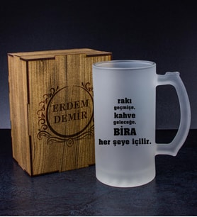 eJOYA Kişiye Özel Kutusunda Bira Bardağı Hediye Seti 108317