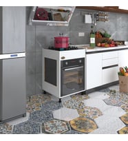 Kenzlife ankastre modülü kabini haya busa3 byz 85*60*56 fırın ocak dolabı ayarlı ayaklı üstten (Karışık)