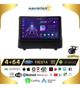 Ford Fiesta  2009-2013 Model 4GB + 64GB Android 13 Kablosuz Carplay Navigasyon Multimedya Sistemi