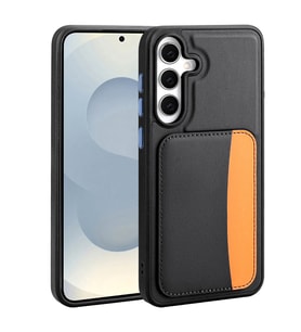 Galaxy S25 FE Kılıf Kartlıklı X-Kart Silikon Kılıf (Siyah)