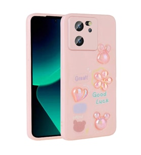 Xiaomi Mi 13T Pro Kılıf Kabartma Figürlü Parlak Toys Silikon Kılıf (Pembe)