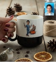 Kişiye Özel Karikatürlü Erkek Diş Hekimi Kupa Bardak Pro Tıp Bayramı Hediyesi