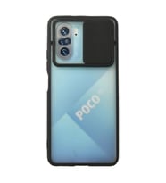 Xiaomi Poco F3 Kılıf Palm Buzlu Kamera Sürgülü Silikon - Siyah