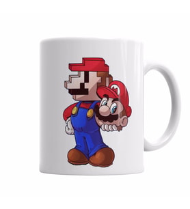 Mario Pixel Kupa Bardak Porselen