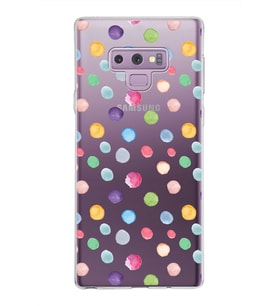 PrintiFy Samsung Galaxy Note 9 ile Uyumlu 1mm Slim Fit Water Color 6 Baskılı Şeffaf  Kılıf