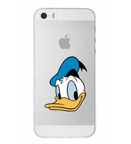 Apple iPhone 5SE Uyumlu Kapak Donald Duck Tasarımlı Şeffaf Silikon Kılıf