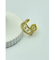 Çelik Gold Ayarlanabilir Yüzük - 25yzk161