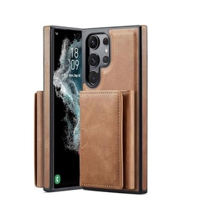 Coverzone Samsung Galaxy S25 Plus ile uyumlu Deri K?l?f Magsa ile uyumlu Wallet 2 in 1 �?karabilir Kart Tutucu M?ktan?sl? Stand olabilen Phone case Deri Kapak Wireless ?arj �zellikli Kahverengi