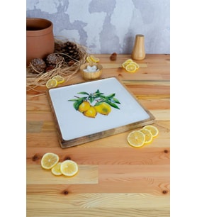 Bambum Kangura - Mango Ağacından Kare Tepsi Limon Büyük