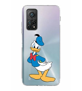 Xiaomi Mi 10T  Kamera Korumalı Kapak Donald Duck Tasarımlı Şeffaf  Kılıf