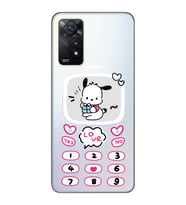 Redmi Note 12 Pro 4G Uyumlu Kawaii Köpek Tasarımlı Şeffaf Telefon Kılıfı