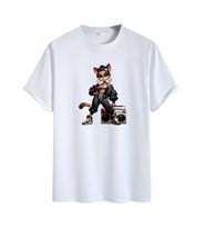 Animasyon Görselli  Unisex (Tshirt) Tişört (Beyaz)