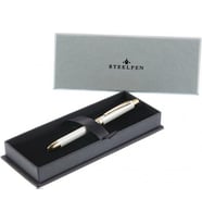 Steel Pen Fonksiyonlu Kalem 2 Tükenmez + Versatil Diplomat 0.7 MM Medalist 430 Beyaz
