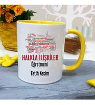 Halkla İlişkiler  Öğretmenine Özel Öğretmenler Günü Hediyesi Kişiye Özel Kupa Ba