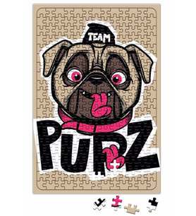 Kukla Köpek Pug Puzzle 240 Parça Yapboz